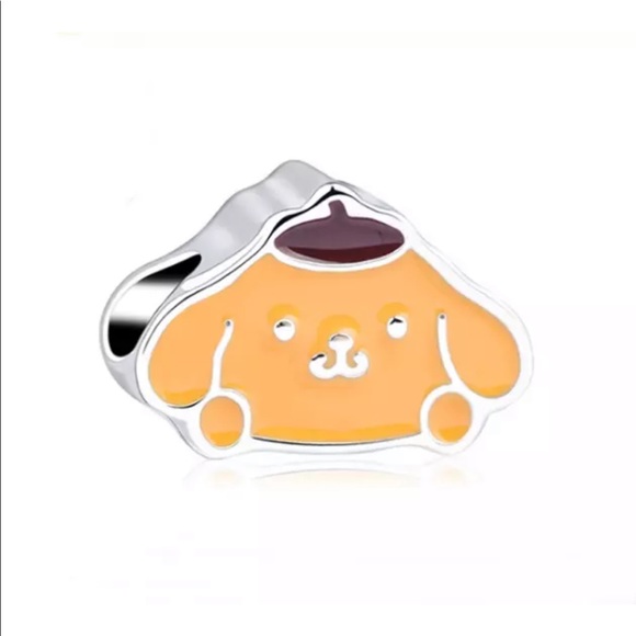 NEW•PomPomPurin silver/enamel DIY charm - Picture 1 of 8